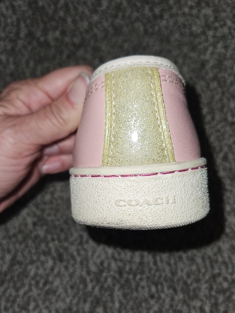 Coach Pink Slip-On Sneakers with Cherry & Sundae Motif - Picture 9 of 11